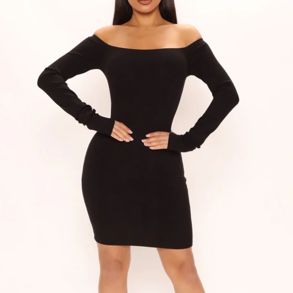 Naked Wardrobe Off Shoulder Dress